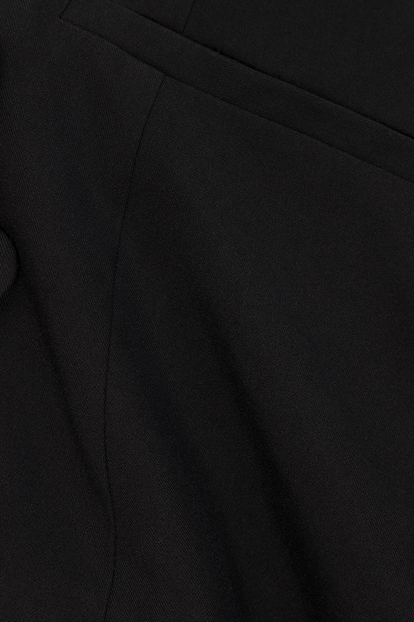 Black Button Tie Khaleesi Top