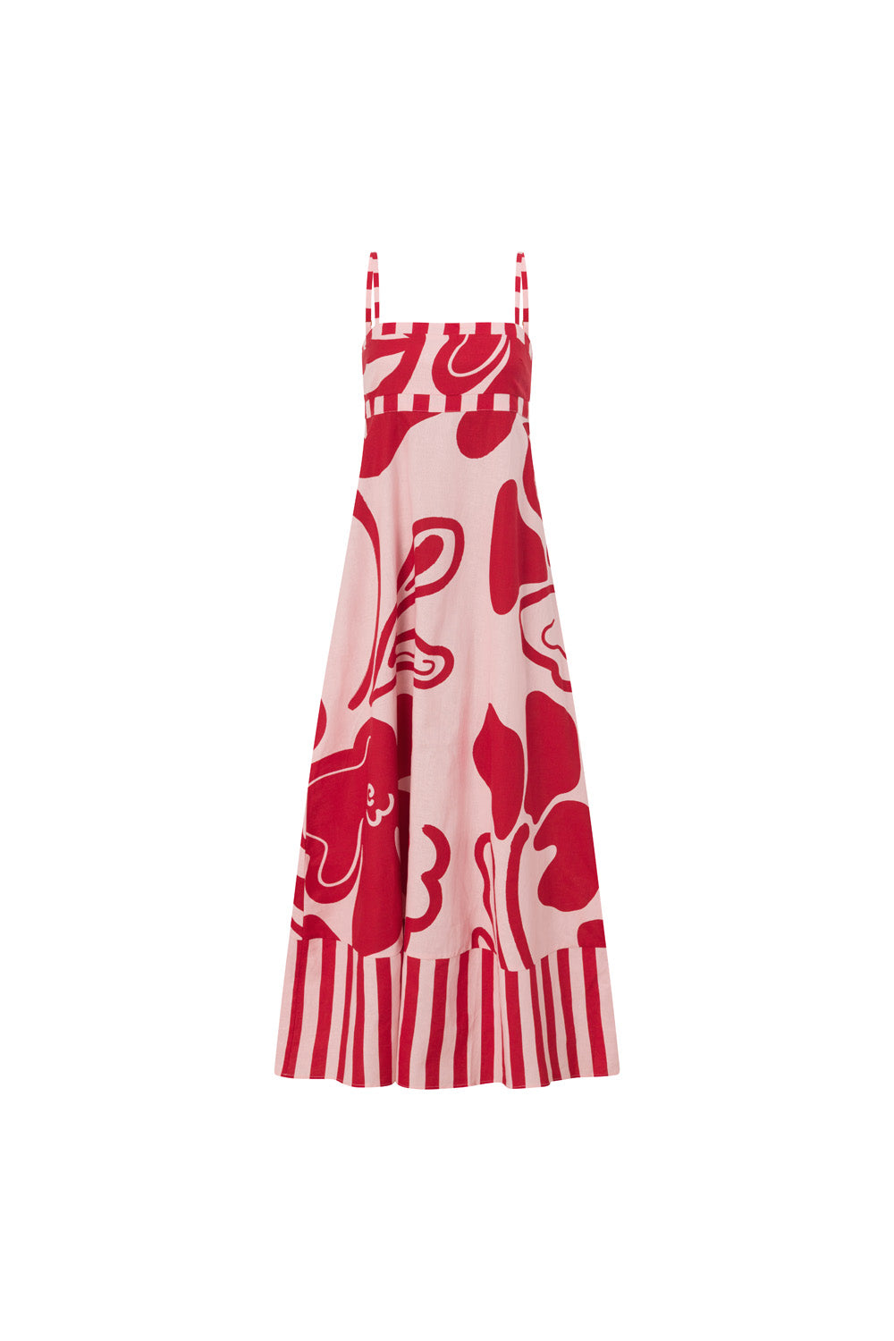 Red and Pink Darling Floral Print Maxi Addy Dress