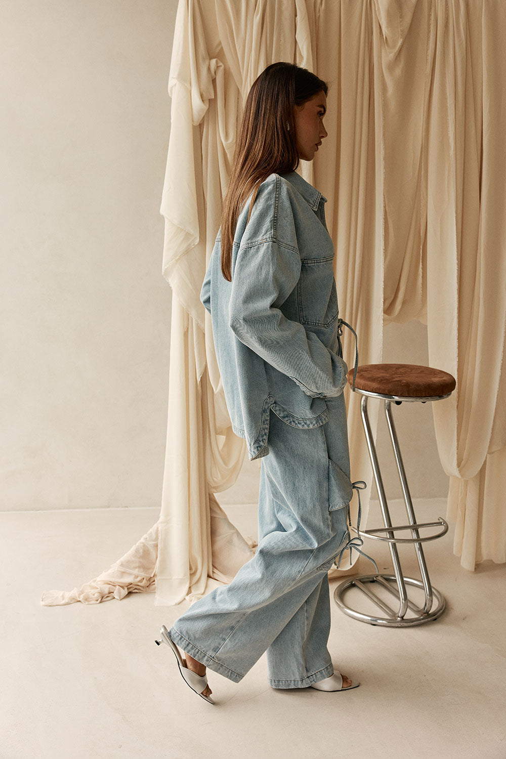 Poet Denim Jacket  - Light Blue