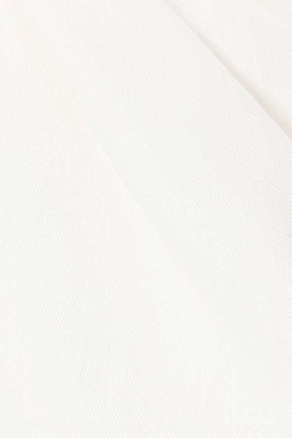 White Cotton Elastic Drawstring Muse Shorts