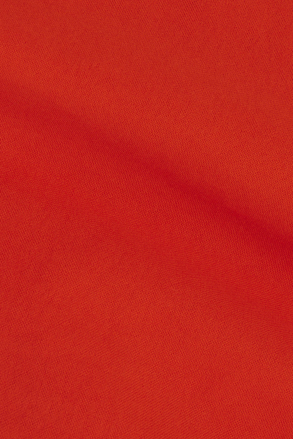 Cherry Red Elastic Drawstring Akel Shorts