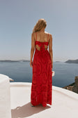 Chalina Backless Maxi Dress - Red