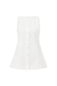 White Button Mini Graylee Dress