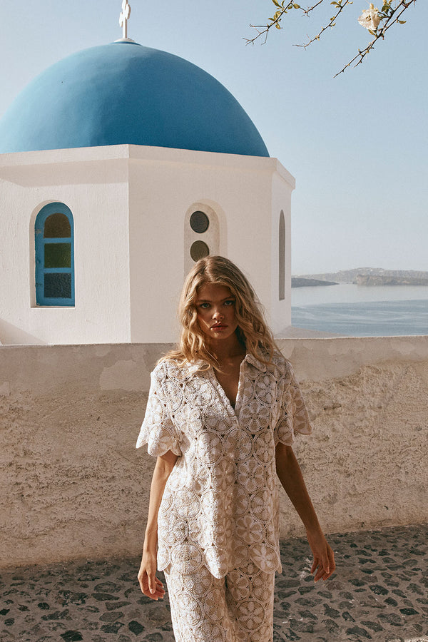 Ivory Crochet Kalila Crochet Top