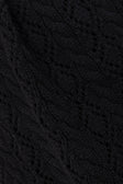 Black Crochet Knit High Waist Cierra Pants