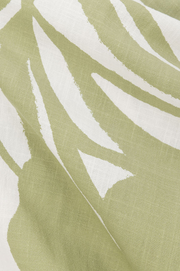 Green Paradisus Floral Print Button Up Senoa Top