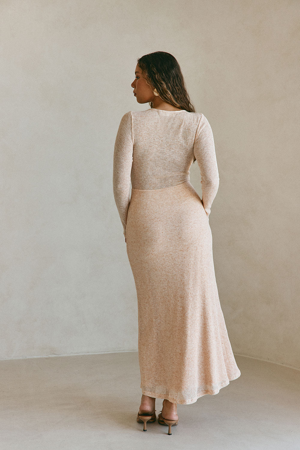 Pink Long Sleeve Maxi Annika Dress