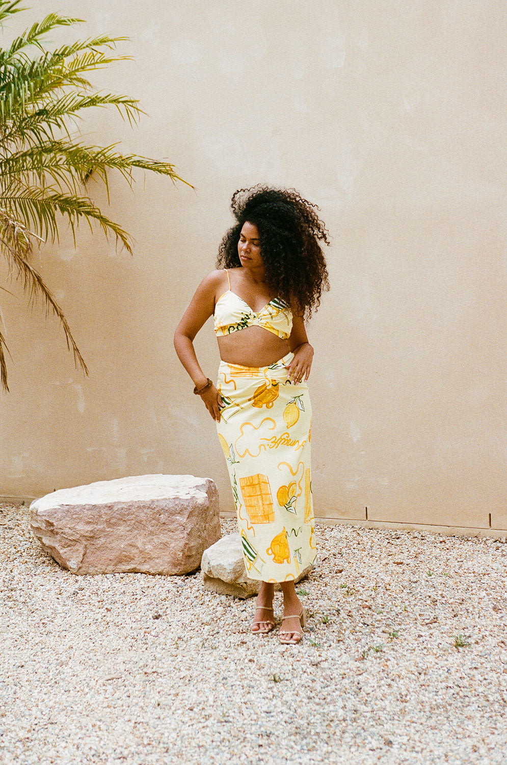 Tillie Midi Skirt - Yellow