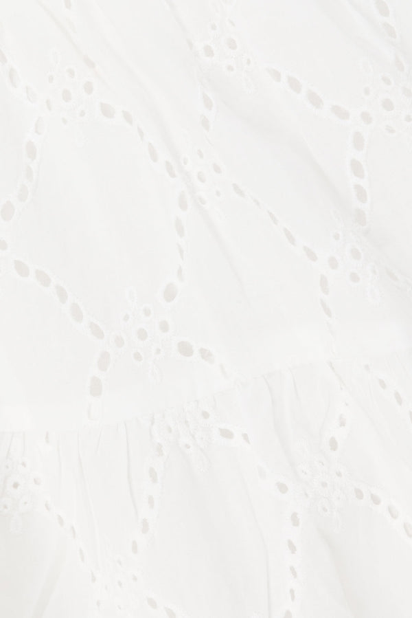 White Strapless Front Tie Mini Mairi Dress