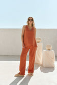 Blood Orange V Neck Dita Top