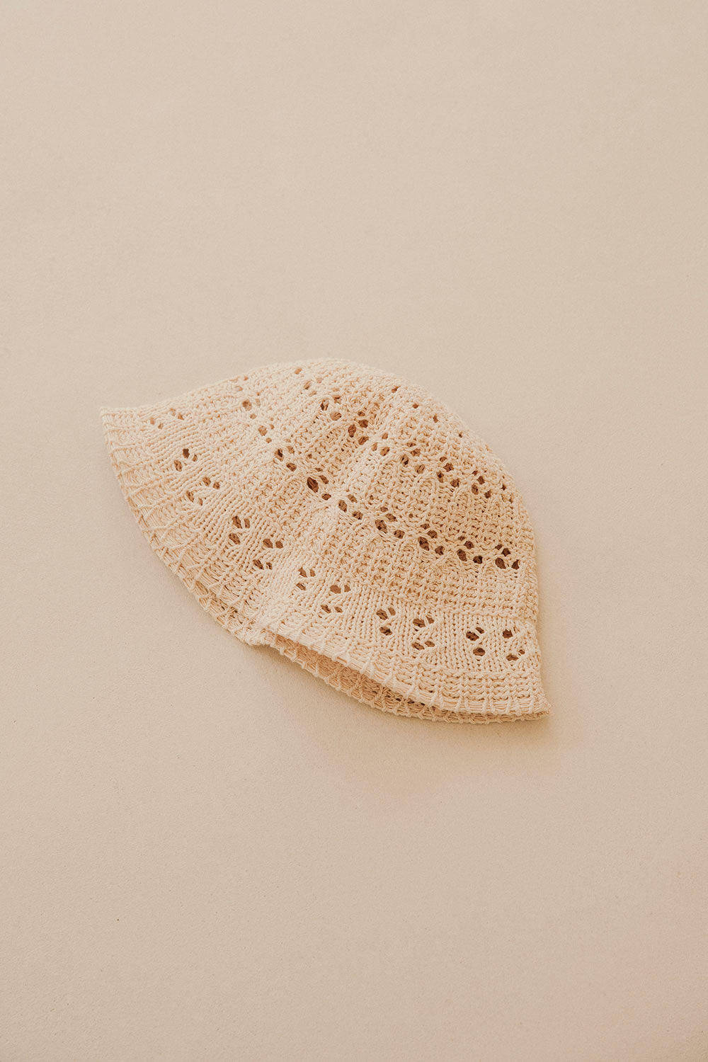 Maris Crochet Bucket Hat - Beige