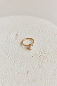 Gold Toned Fresh Water Neela Pearl Ring