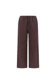 Chocolate Brown Elastic Drawstring Elara Pants