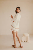 White High Waist Elastic Adair Shorts
