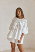 SAMPLE-Akel Shorts - White