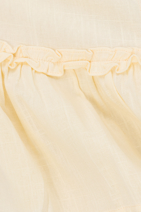 Cream Ruffle Strappy Tie Cantrell Top