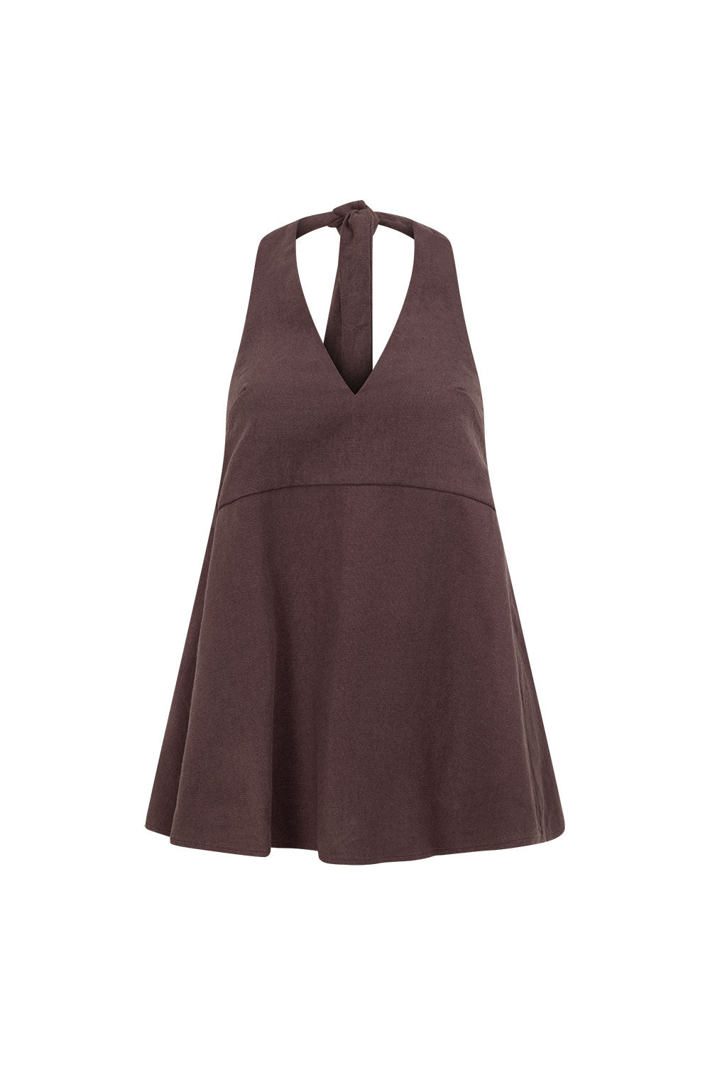 Chocolate Brown Halter Elara Top