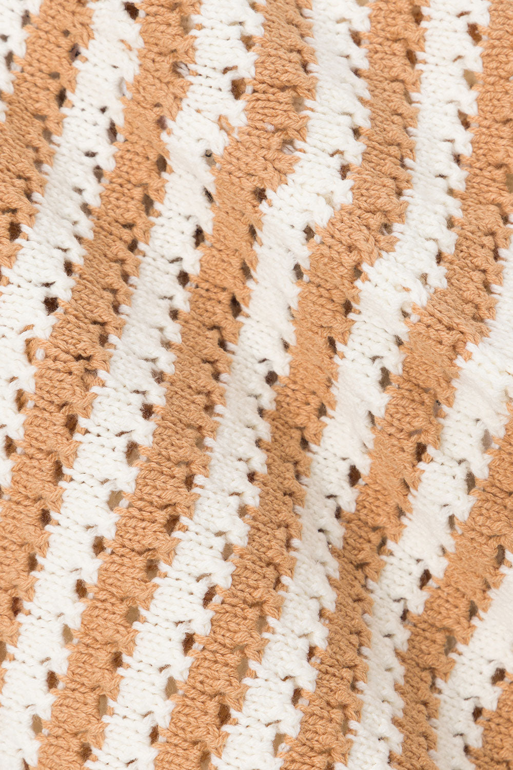 Bryn Stripe Mini Knitted Wrap Skirt - Orange, White