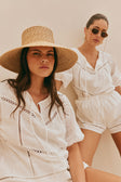 White Cheesecloth Puff Sleeve Amelia Top