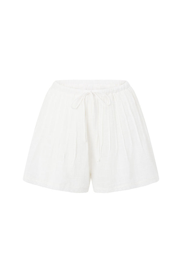Farah Elasticated Tie Shorts - White