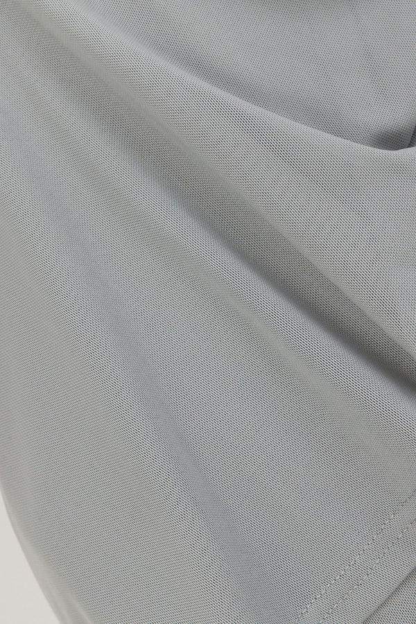 Grey One Shoulder Ruched Mini Dally Dress