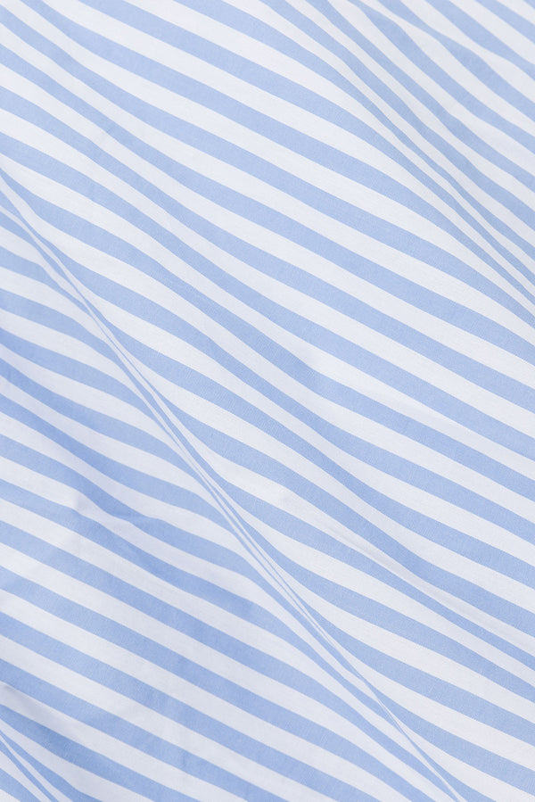 Pennie Long Sleeve Tie Top - Blue, White Stripe