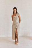 Khaki Asymmetric One Shoulder Nina Top