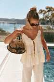 Cream Ruffle Strappy Tie Cantrell Top