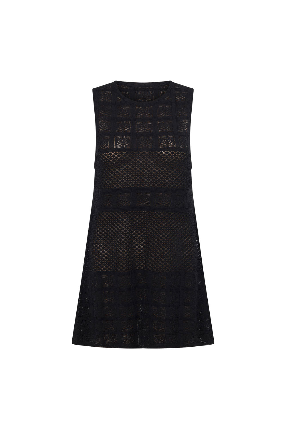 Black Crochet Knit Dillan Top