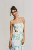 SAMPLE-Talullah Midi Dress - Palm Tile Breeze