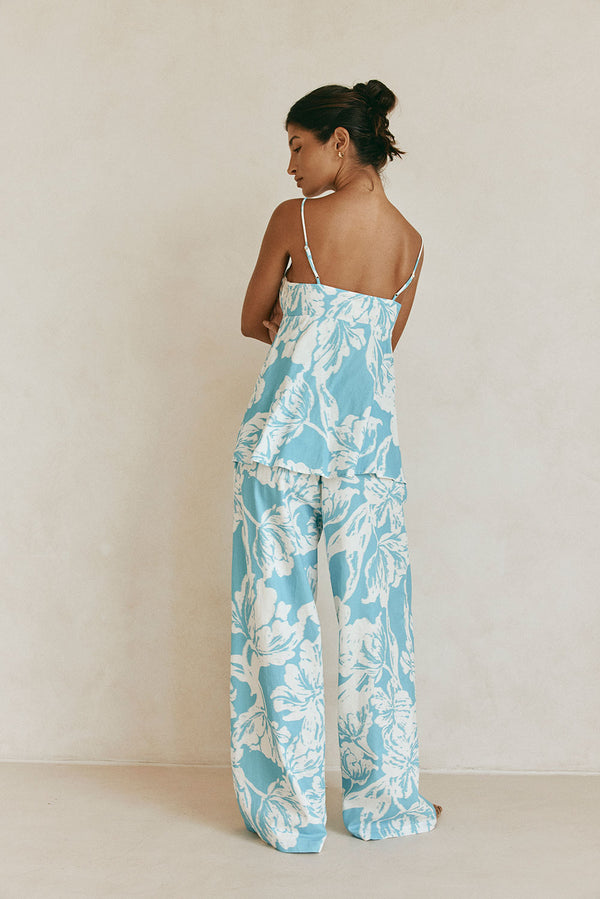 White Floral Adjustable Strappy Lainey Jumpsuit