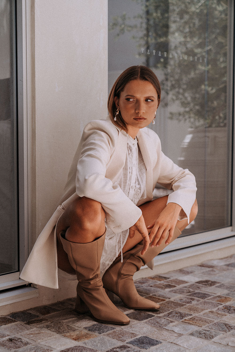 White Puff Sleeve Ruffle Alvaro Playsuit 