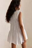 Bridal White Gathered Drawstring Mini Joslin Dress