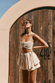 Beige High Waist Sydney Shorts