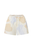 Pink Vintage Bloom Print Elastic Drawstring Adalyn Shorts