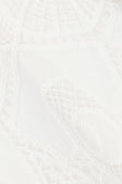 White Embroidered Cutwork Wide Leg Donna Pants