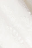 White Leafy Motif High Waist Cambria Pants