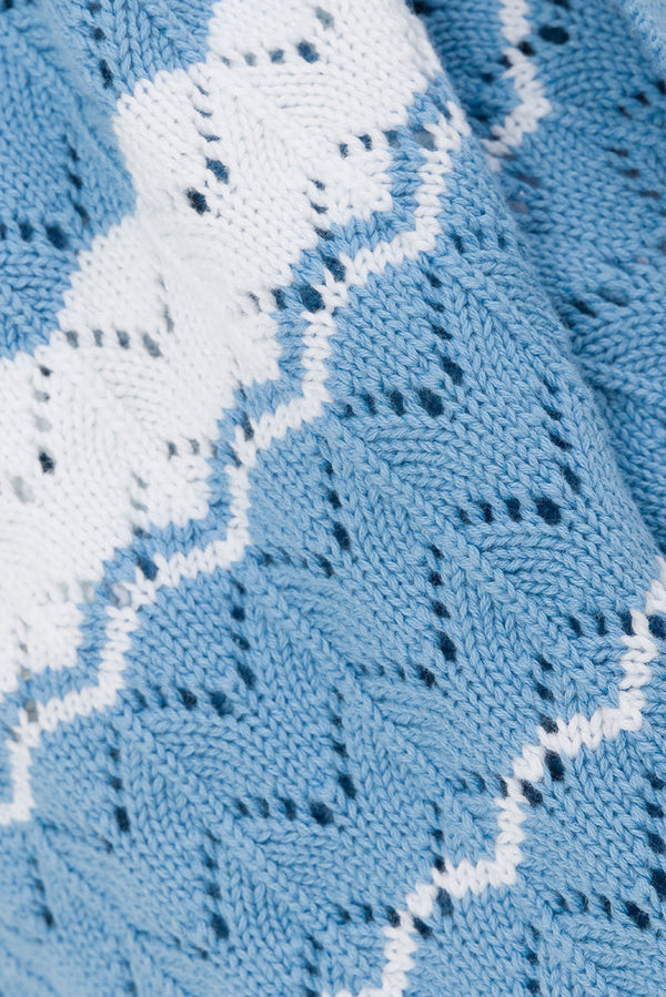 Blue and White Stripe Wrap Mini Maylin Skirt