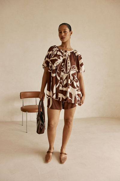 Scarlet Shorts - Painted Tiles