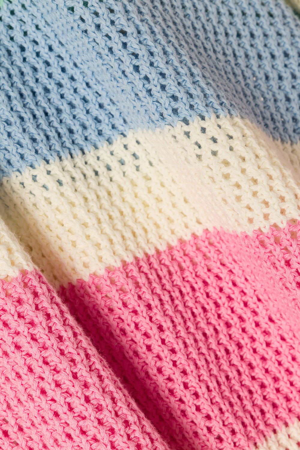 Pastel Stripe Crochet Knit Maxi Damaris Skirt