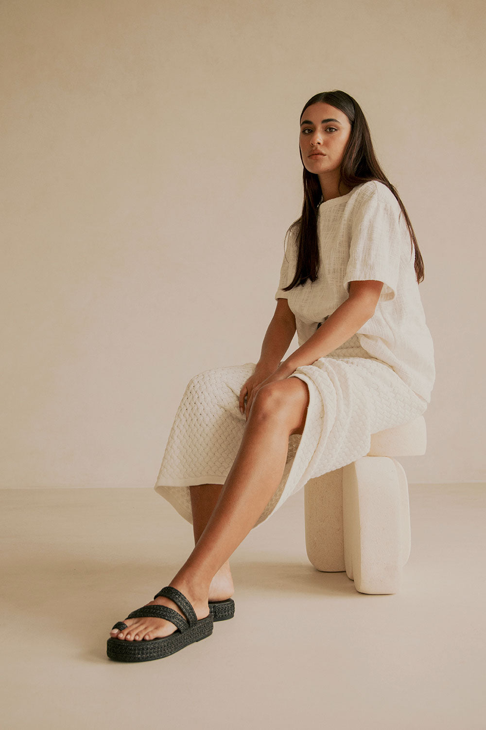 Black Platform Tiera Platform Sandals