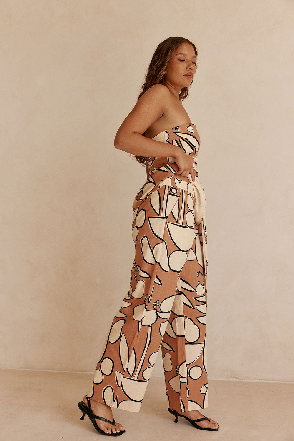 Orange Barrosa Print Torquay Trouser Pants
