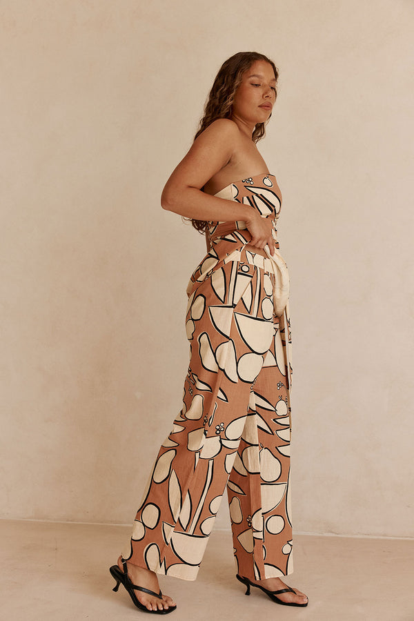 Orange Barrosa Print Torquay Trouser Pants