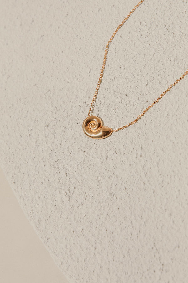 Twirl Shell Necklace - Gold