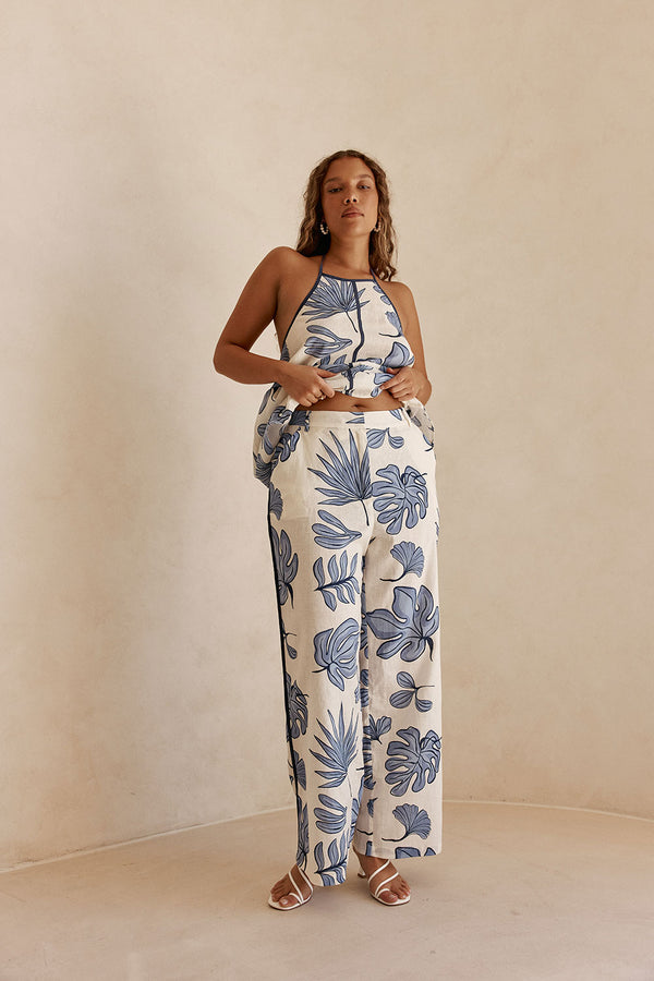 Blue Phylida Azure Print Saphira Trouser Pants