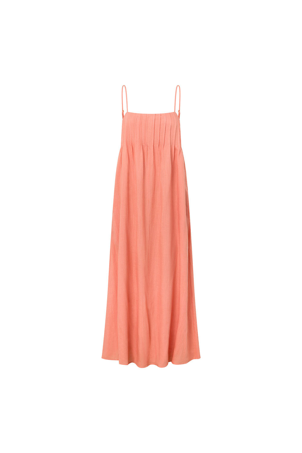 Pink Strappy Pleated Maxi Ada Dress 