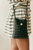 Black Woven Yuka Messenger Bag