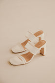 Mariana Block Mules / Heels - White