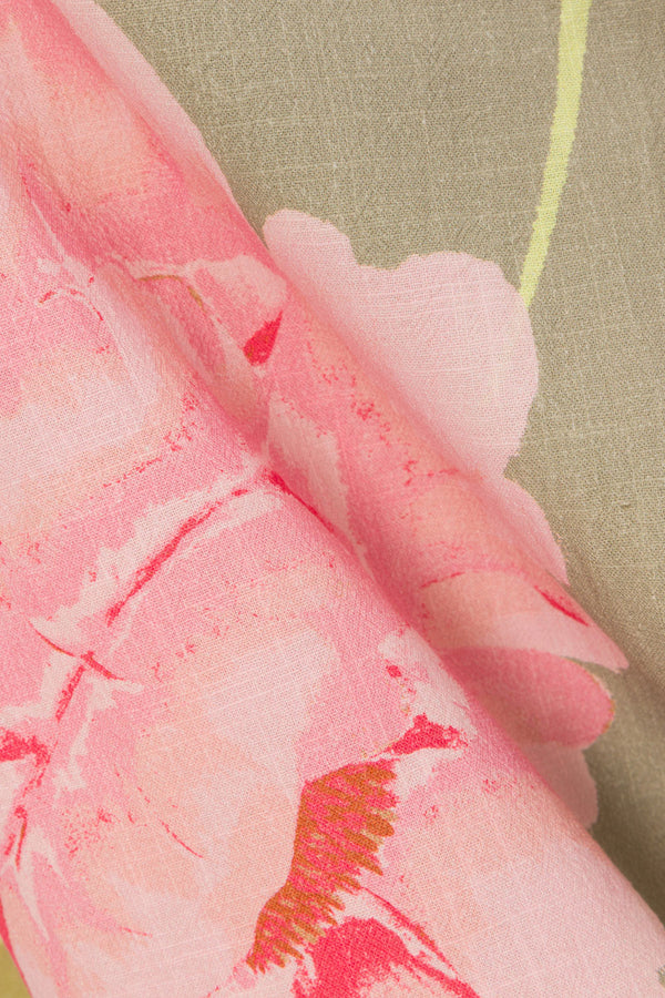 Fiori Green Floral Print Drawstring Malani Pants