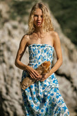 Akayla Maxi Dress - Brushed Floral Blue Green White